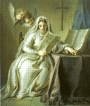 Ch. Ant. Coypel, 1742, Heloïsa als Nonne, Pastellmalerei