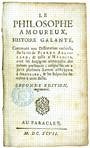 Titelblatt Du Bois, Le Philosophe Amoureux, 1697